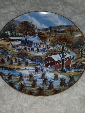Winter Village Decorative Collector Plate